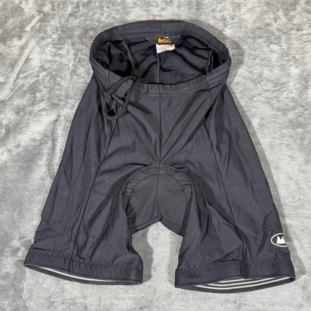 Vintage REI Shorts Mens Small Black Cycling Padded Bike 80s Nylon Lycra USA